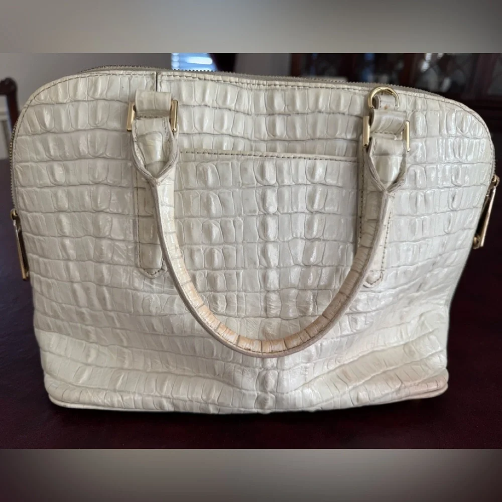 Brahmin Croc-Embossed Satchel Purse - Picture 2 of 5